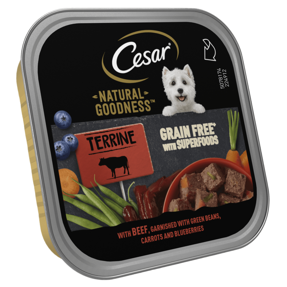 CESAR® NATURAL GOODNESS™ Grain Free Adult Dog Food Beef Terrine 100g Tray - 1
