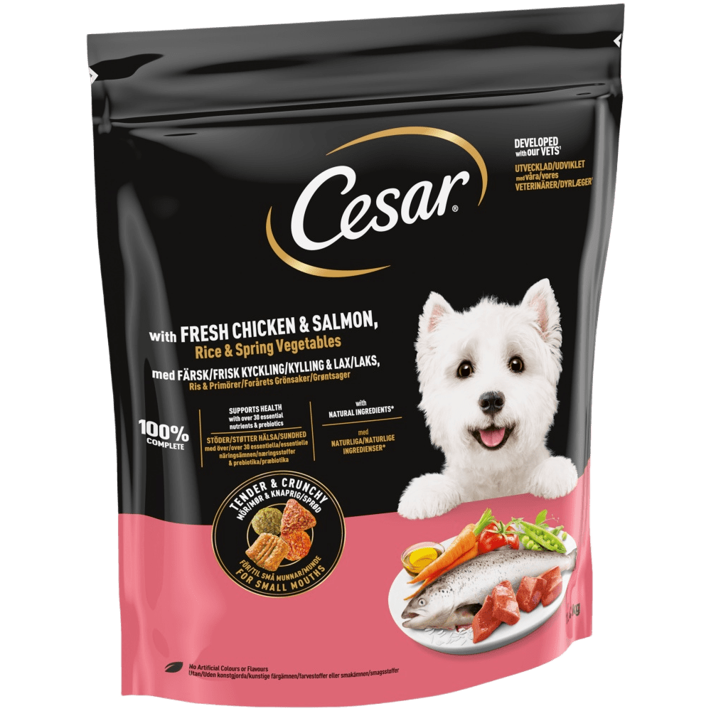 Cesar Dog Complete Dry with Chicken, Salmon and Vegetables 7kg, 1.4kg - 1