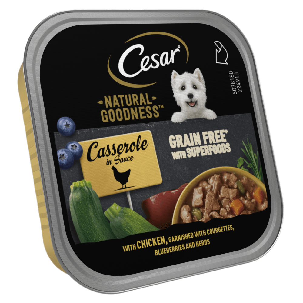 CESAR® NATURAL GOODNESS™ Grain Free Dog Food Casserole with Chicken 100g Tray - 1